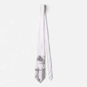 unikt handritat antik telefon ritning slips