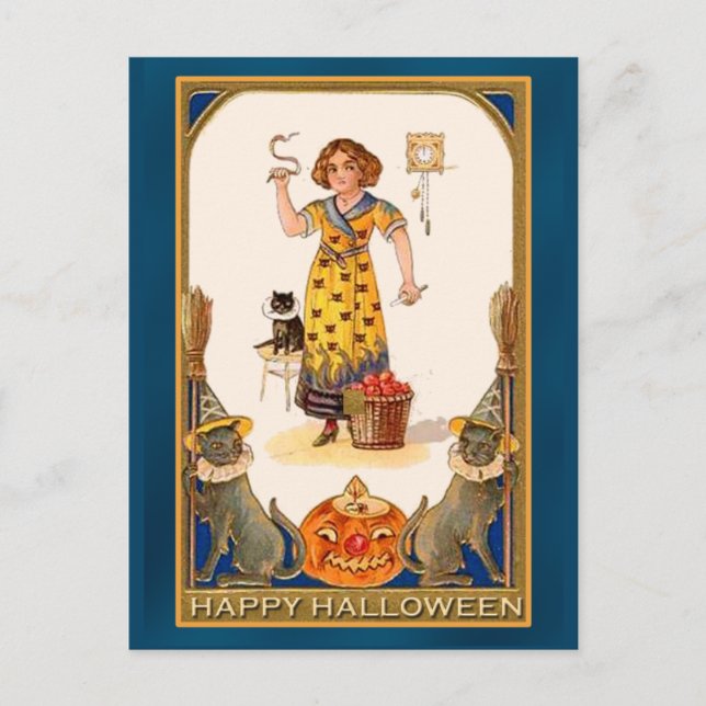 Unikt Happy halloween Art-kort Vykort (Framsida)