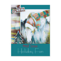 Unikt Highland Pony Santa Helgdag Art Hälsning