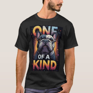Unikt hundporträtt med djärva färger t shirt
