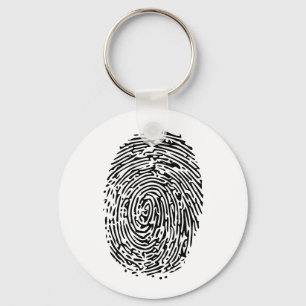 Unikt identifiera med fingeravtryck keyholder nyckelring