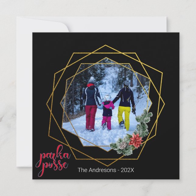 Unikt julkort 🎄 Parka Posse Festive Card (Framsida)