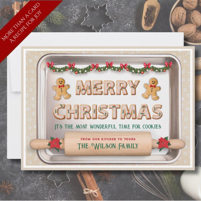 Unikt julkortsmuffinsrecept julkort (Unique Christmas Holiday Card Cookie Recipe)