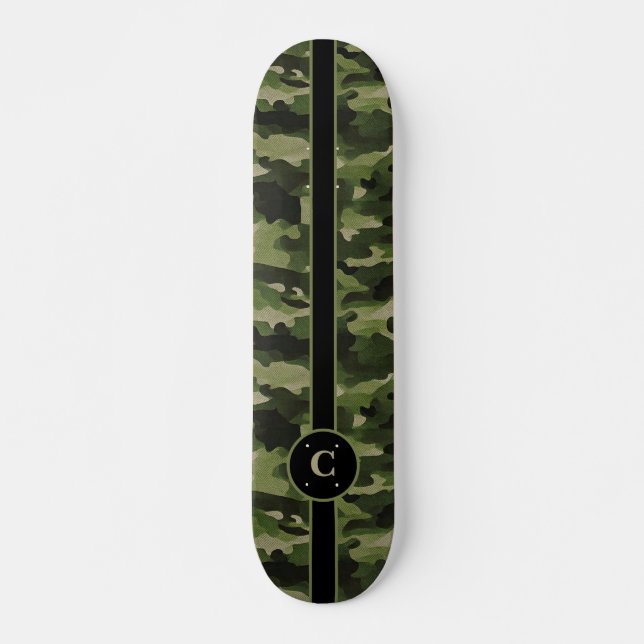Unikt kamouflage-design skateboard för äventyr  (Framsida)