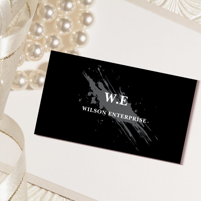 unikt klassiskt visitkort för svartvit abstrakt (Skapare uppladdad)