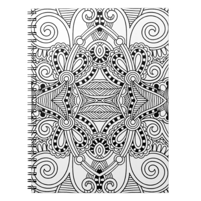 Unikt klotter anteckningsbok med spiral (Framsidan)