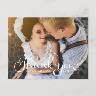 Unikt kort för Elegant för vykort för Bröllop-foto