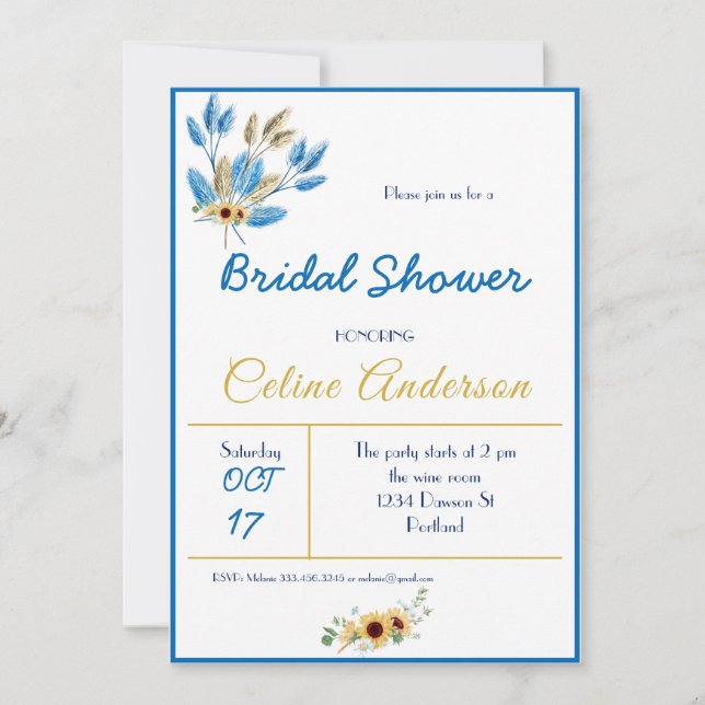 Unikt kort för Firande före Bröllop (Framsida)