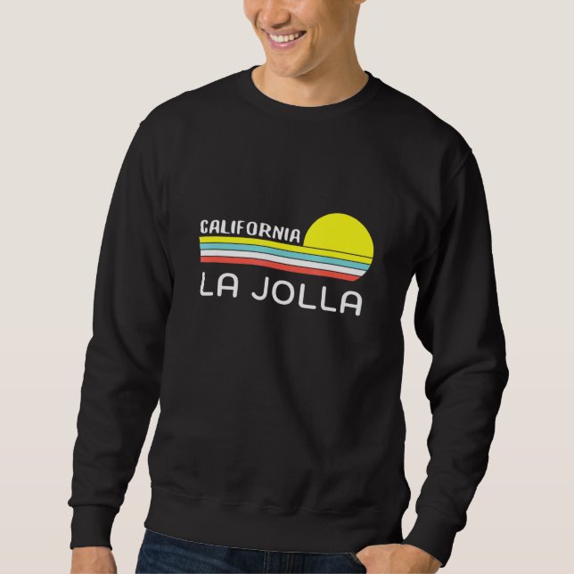 Unikt La Jolla California Retro Sunset Graphic No. Lång Ärmad Tröja (Framsida)
