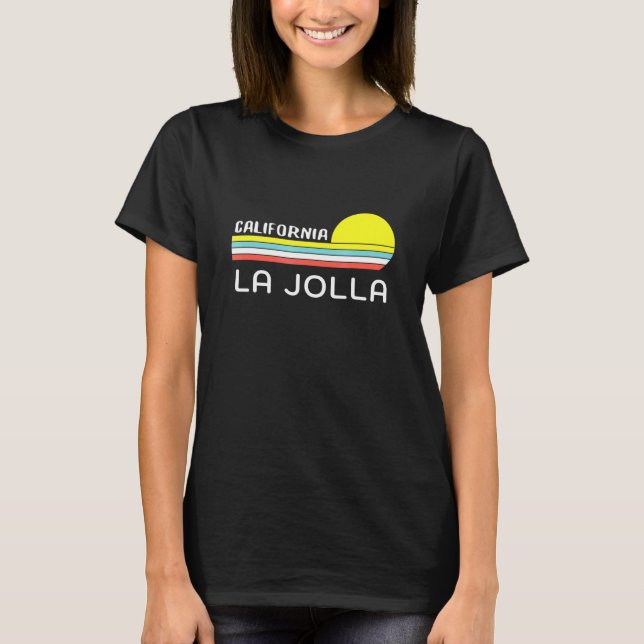 Unikt La Jolla California Retro Sunset Graphic No. T Shirt (Framsida)