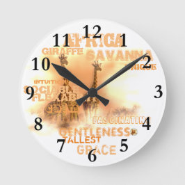 Unikt lås för rundade (medelstora) utskrifter rund klocka