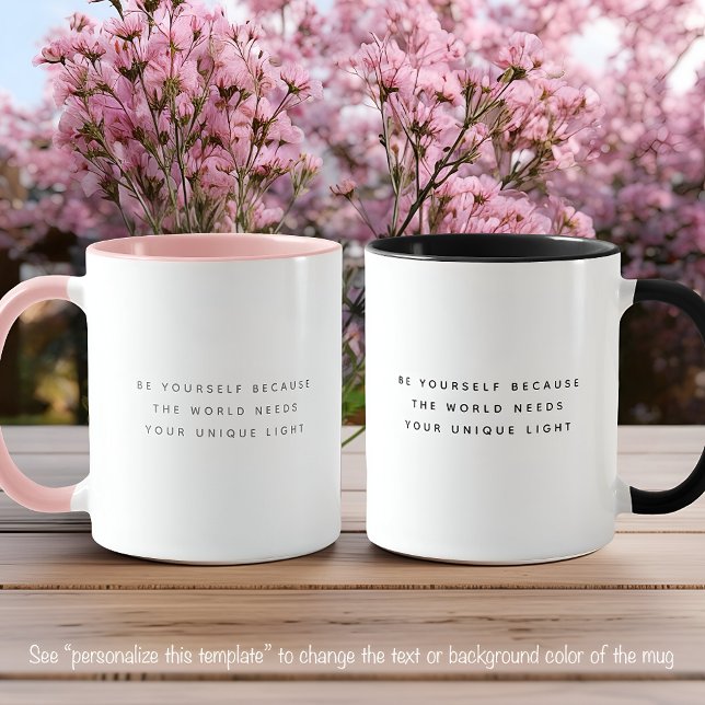 Unikt lätt citattecken Trendig Grått typsnitt två  Mugg (Skapare uppladdad)