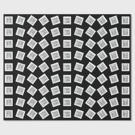 Unikt logotyp eller bildmönster | Svart (redigerba Presentpapper