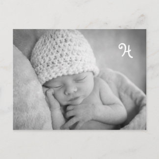Unikt meddelande om Baby med fotokuvert Vykort