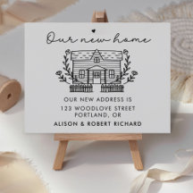 Unikt meddelande om Ny adress Flytta i vårt nya ru
