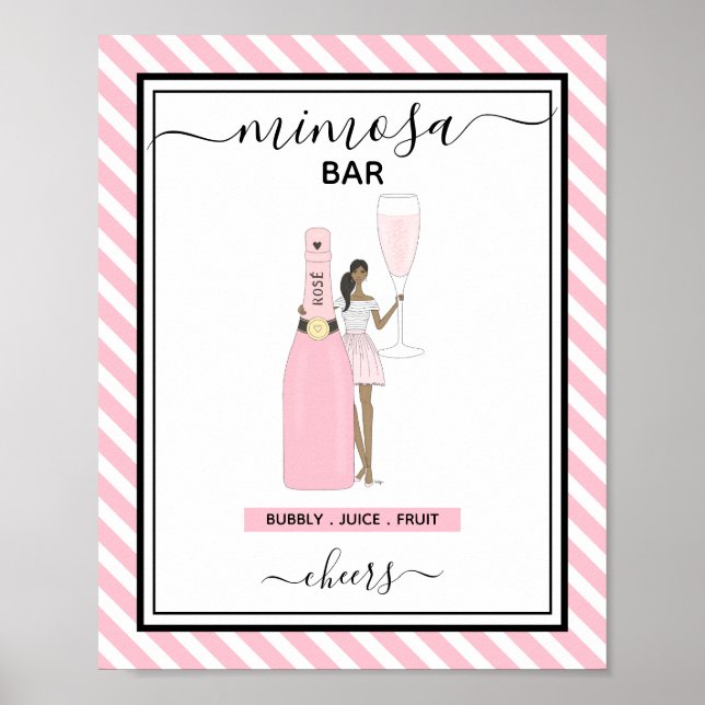 Unikt Mimosa Pub-tecken Poster (Framsidan)