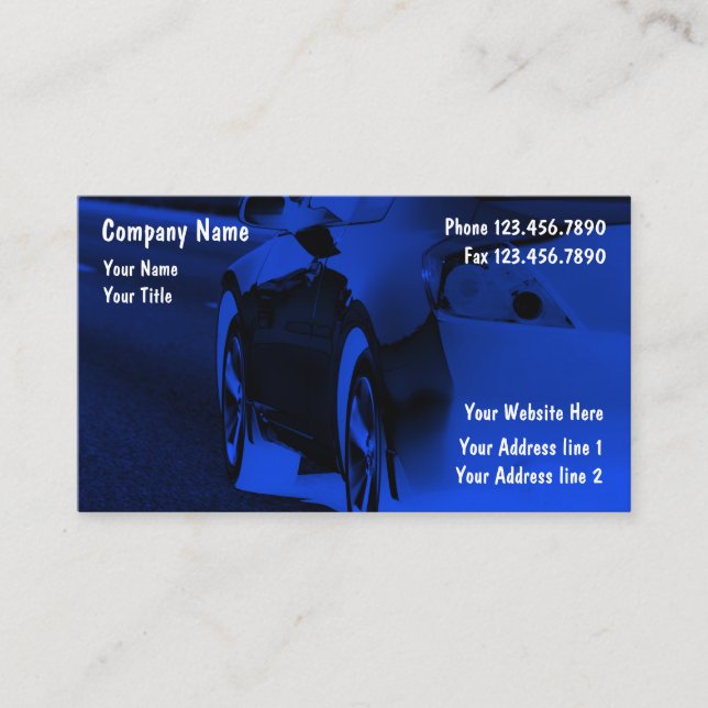 Unikt modernt automatiskt visitkort (Framsida)