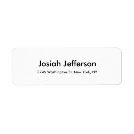 Unikt modernt Kreativ med enkelt svartvitt Returadress Etikett