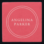 Unikt modernt, minimalistiskt, enkelt, rött ditt n stenunderlägg<br><div class="desc">Exklusiv Modern Professionell - enkla mallar.</div>