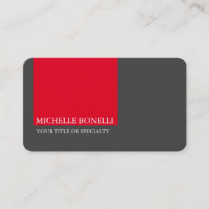 Unikt modernt, minimalistiskt Grått Red Visitkort