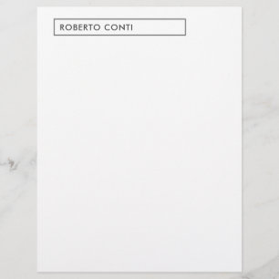 Unikt modernt, minimalistiskt Namn Brevhuvud
