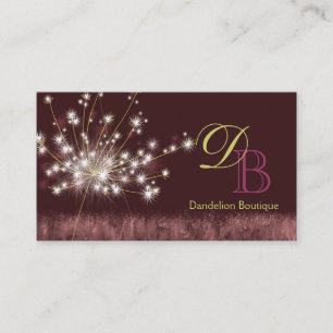 Unikt monogram för Twilight Dandelion Visitkort