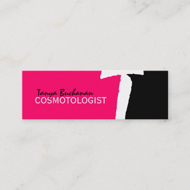 Unikt monogram: Mini-Affärskort Mini Visitkort (Framsida)