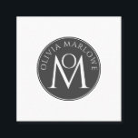 Unikt monogram-Telefonkort Fyrkantigt Visitkort<br><div class="desc">Ett enkelt unikt dekorativt monogram med staplad typografi i ett unikt format på ett fyrkantigt kort. För nätverk och nya bekantskap. Gör ett intryck med din egen typografiska logotyp. Använda den enkla designen verktyg om du vill ändra typsnitt eller färg i bakgrunden.</div>