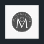 Unikt monogram-Telefonkort Fyrkantigt Visitkort<br><div class="desc">Ett enkelt unikt dekorativt monogram med staplad typografi i ett unikt format på ett fyrkantigt kort. För nätverk och nya bekantskap. Gör ett intryck med din egen typografiska logotyp. Använda den enkla designen verktyg om du vill ändra typsnitt eller färg i bakgrunden.</div>