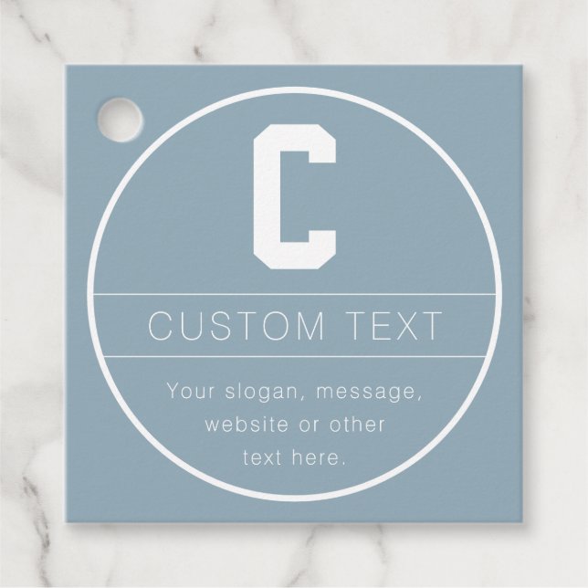 Unikt namn & monogrammall | Dammig blå Gåvor Etiketter (Framsida)