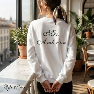 Unikt namn tryckt casual sweatshirt-stil t shirt