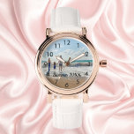 Unikt nyckelnamn för familjetext armbandsur<br><div class="desc">Lägg till ditt favoritfoto från sommarsemester,  resor,  barn,  flickvän/pojkvän eller husdjur. Svartnummer. Mall för text,  svart brev.</div>