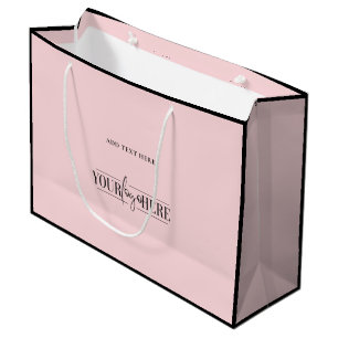 Unikt och modernt logotypboutique rosa shoppingbag