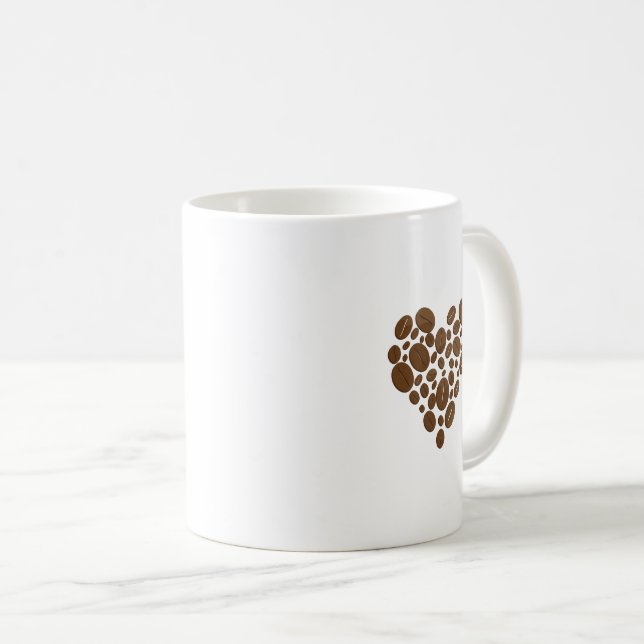 Unikt Ord för kärlek-kaffe Kaffemugg (Framsida höger)