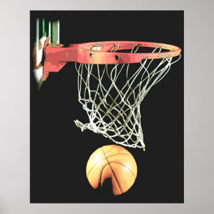 Unikt Original Kvalitet Basketboll Poster