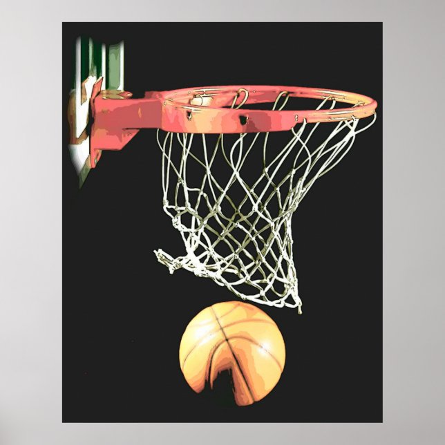 Unikt Original Kvalitet Basketboll Poster (Framsidan)