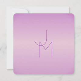 Unikt överlappande monogram | Soft Lavender Rosa Anteckningskort
