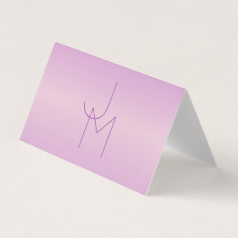 Unikt överlappande monogram | Soft Lavender Rosa Kort