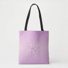 Unikt överlappande monogram | Soft Lavender Rosa Tygkasse