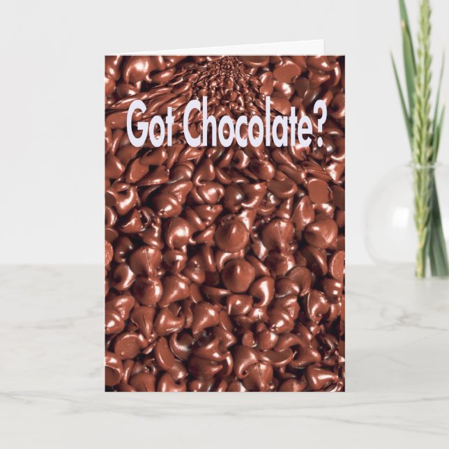 Unikt Pappert gratulationskort för Chocolate Älska Kort (Framsida)