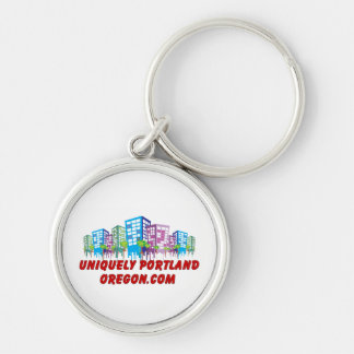 Unikt Portland Oregon Keychain Rund Silverfärgad Nyckelring