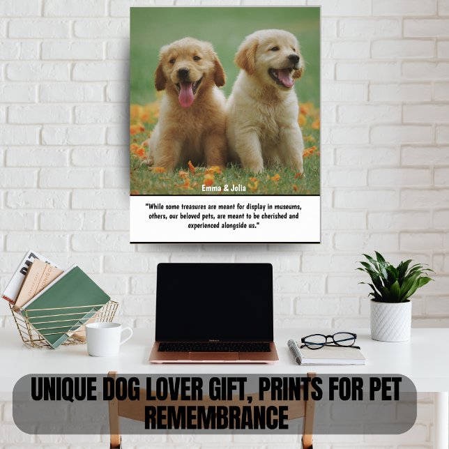 Unikt present till hundägare, bilder för att minna poster (Personalized Memorial Posters & Prints for Unique Dogs & Animal Lovers)