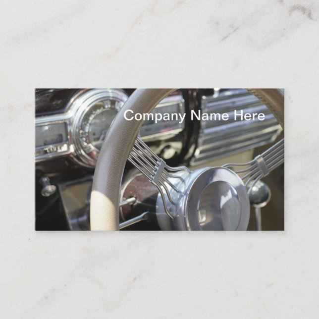 Unikt Retro automatiskt Visitkort (Framsida)