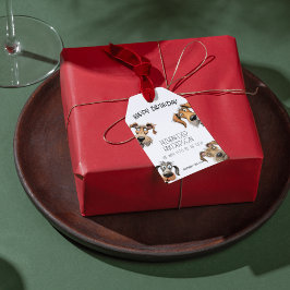 Unikt Rolig hund Grattis på födelsedagen Presentetikett