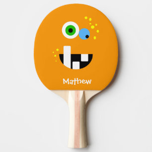 Unikt roligt galet Oragne monster Pingisracket
