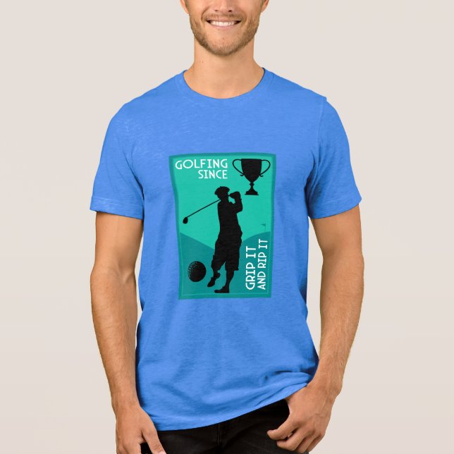 Unikt roligt vintage-golfpresent t shirt (Framsida)
