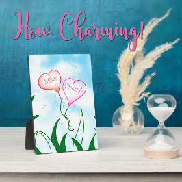 Unikt Romantiskt Par Anpassade Namn Konstpresent