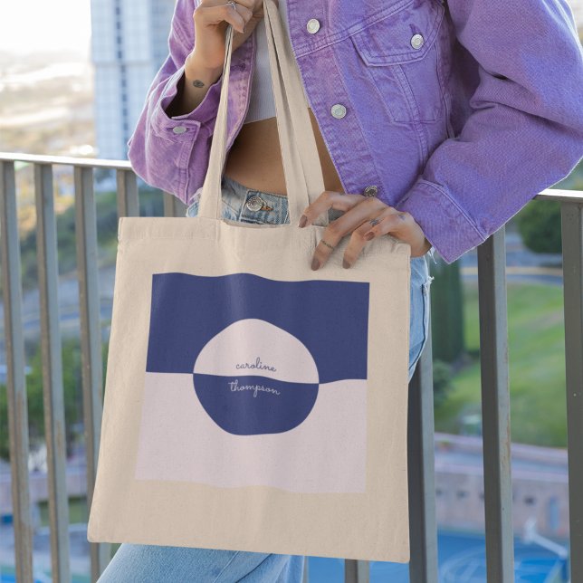 Unikt Rosa för Lila och skriptmonogram Tygkasse (Skapare uppladdad)