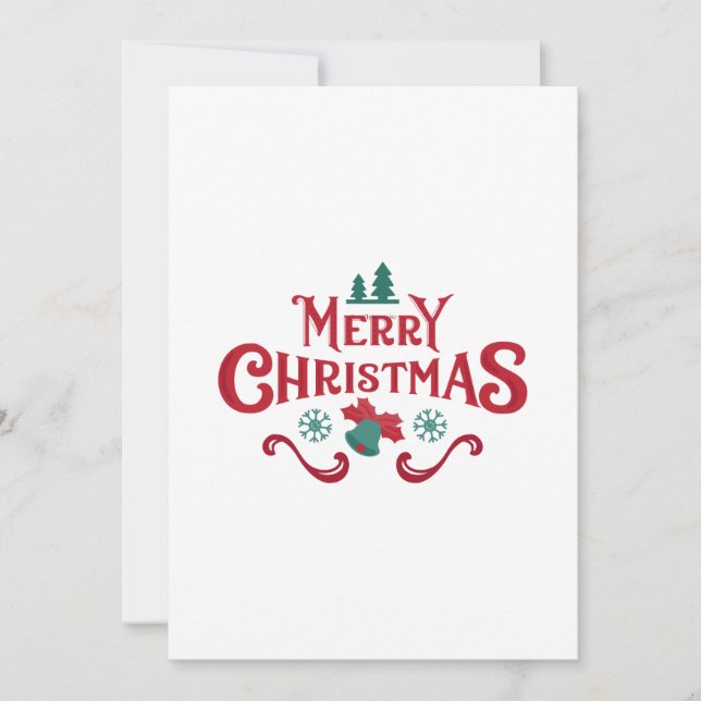 Unikt rött julkort (Framsida)