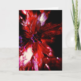 unikt rött på svart julkort helgkort